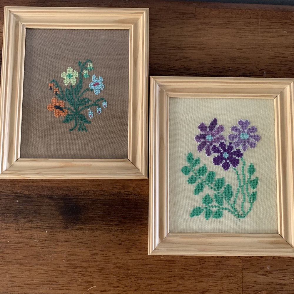 Needlepoint Pictures, Set of 2